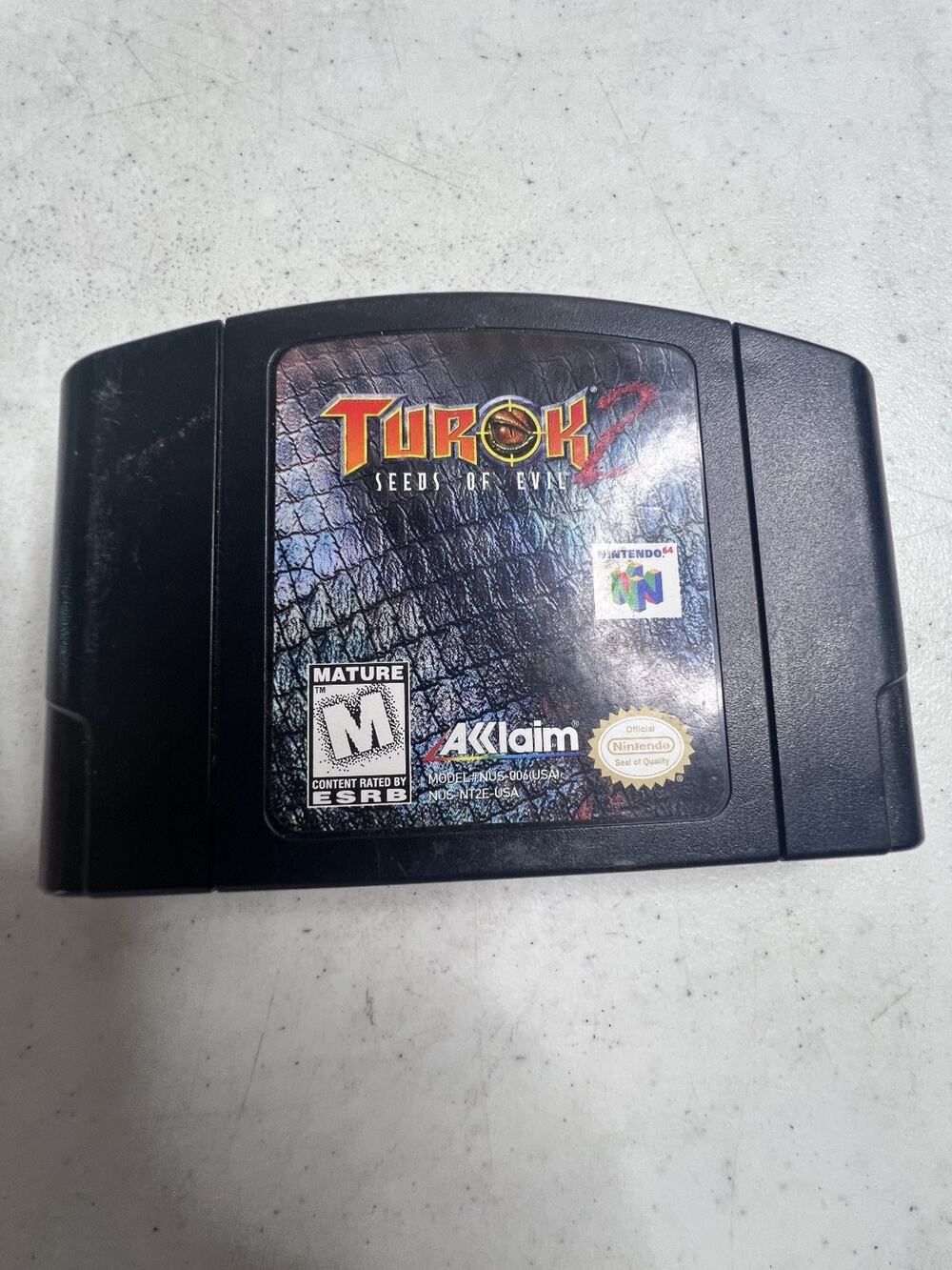 Turok 2 Seeds of Evil Nintendo 64 N64 Video Game FPS Multiplayer Action